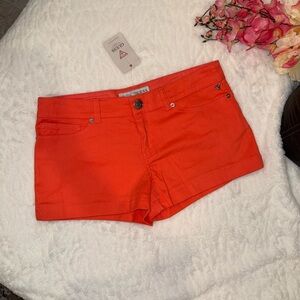 Guess Women's Vibrant Orange Jean Shorts Size 25